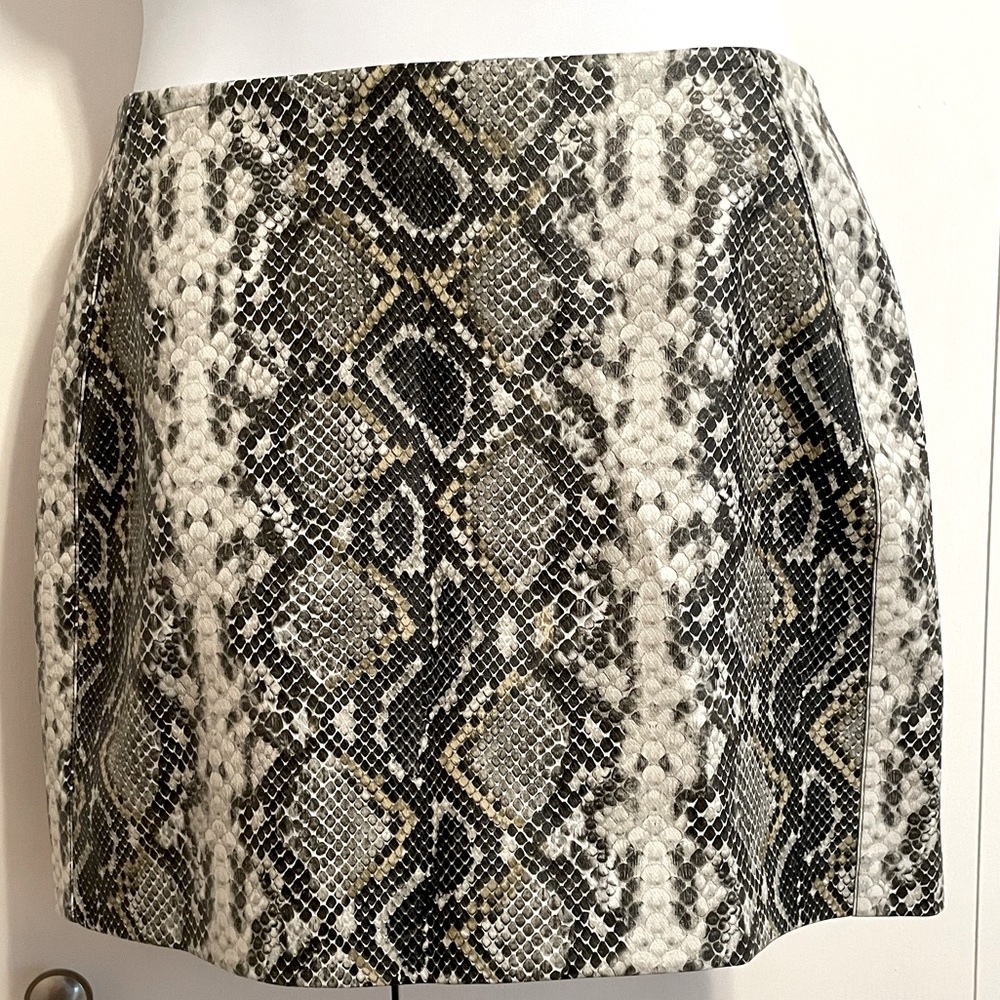 Aqua Faux Leather Miniskirt